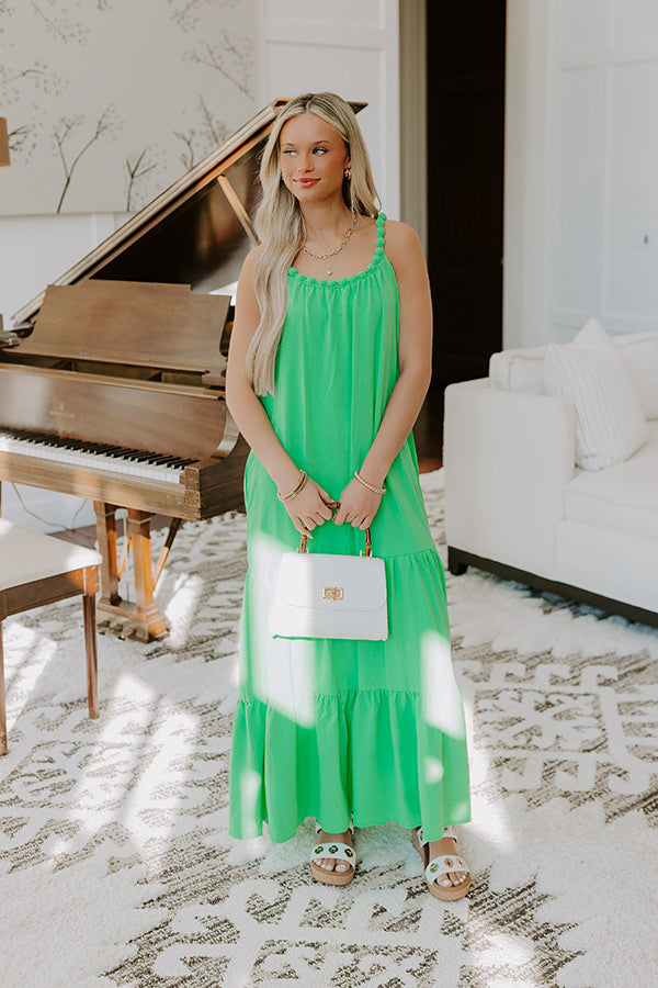 Feeling Giddy Maxi Dress in Kelly Green