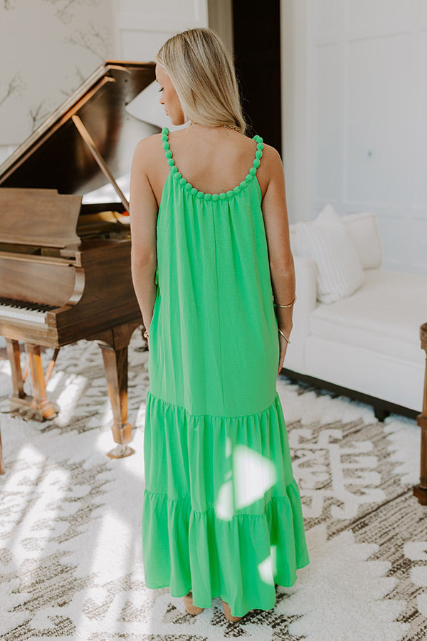 Feeling Giddy Maxi Dress in Kelly Green