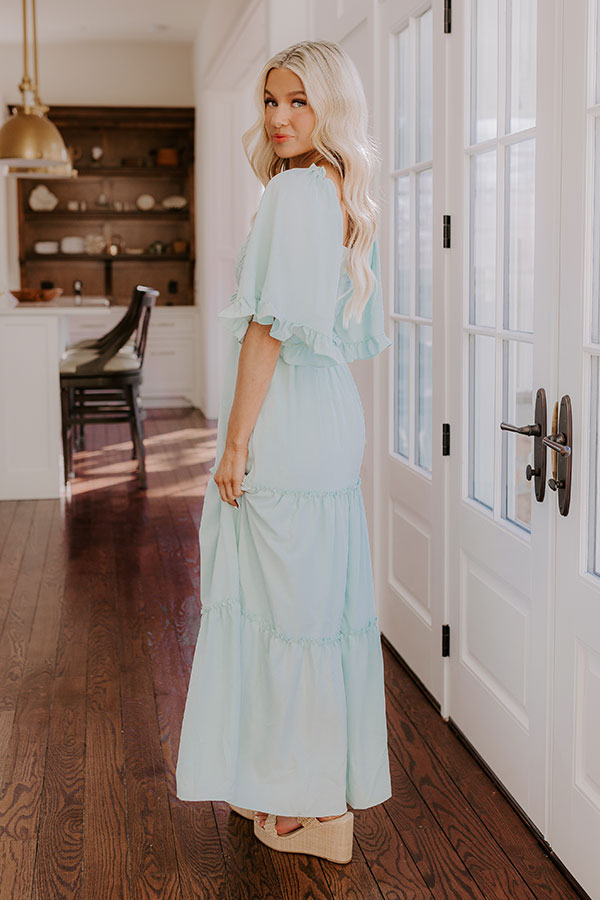 Charming Glance Tiered Maxi Dress in Mint