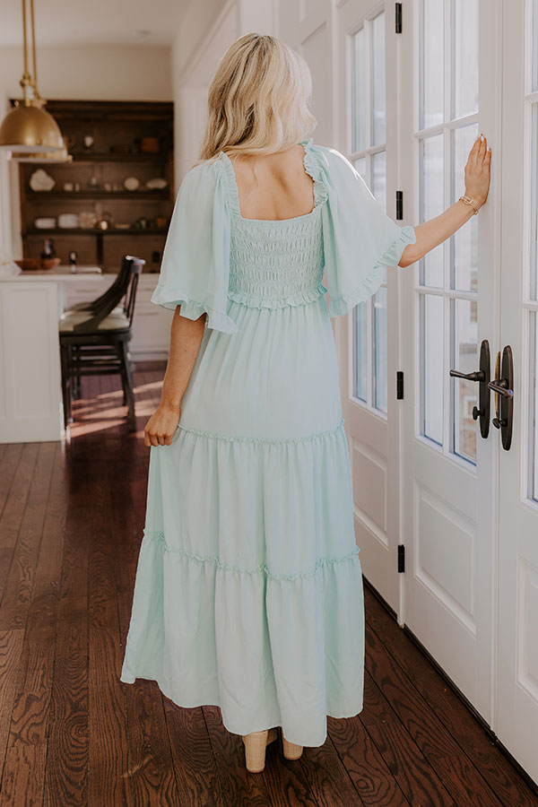 Charming Glance Tiered Maxi Dress in Mint