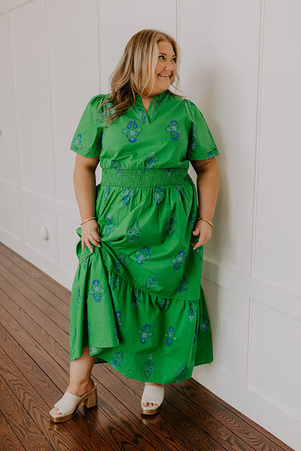 brunch maxi dress Women's In Bali Tie-Shoulder Paisley Cut out to back Brunch Babe Floral Maxi Dress