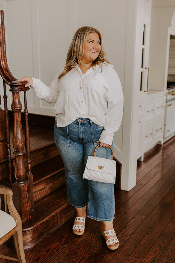 The Josie High Waist Wide Leg Crop Jean Curves