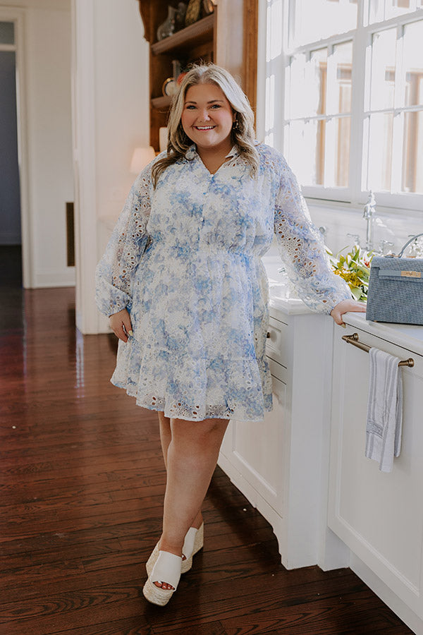 Sunday in St. Cloud Eyelet Mini Dress Curves