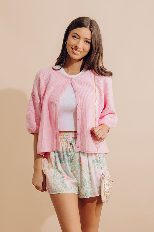 Spring Garden High Waist Floral Shorts Image - 5