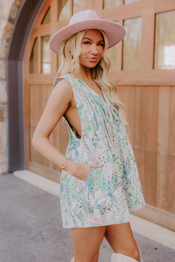 Flower Picking Floral Eyelet Romper   