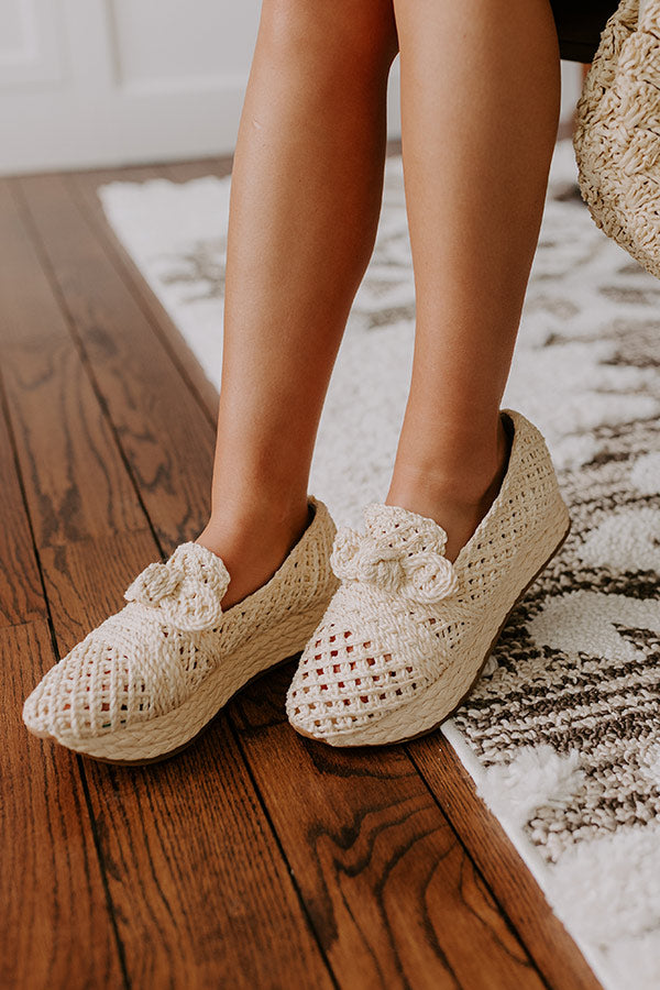 The Kayla Raffia Woven Platform Loafer