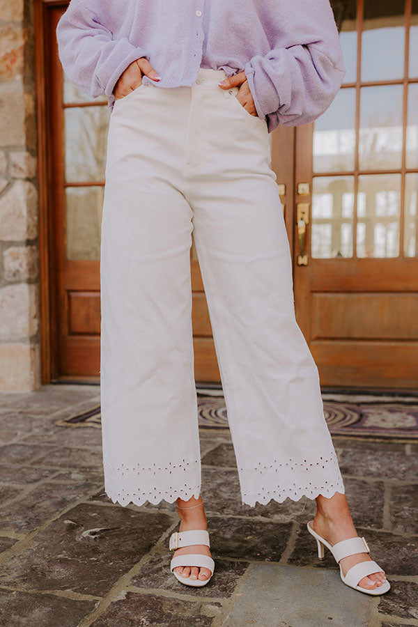 The Georgia High Waist Eyelet Pants