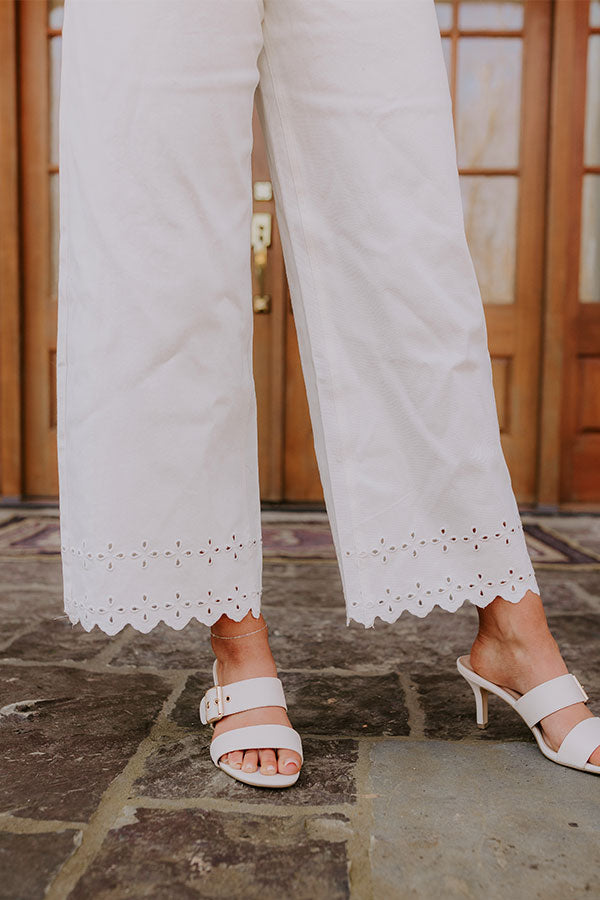 The Georgia High Waist Eyelet Pants