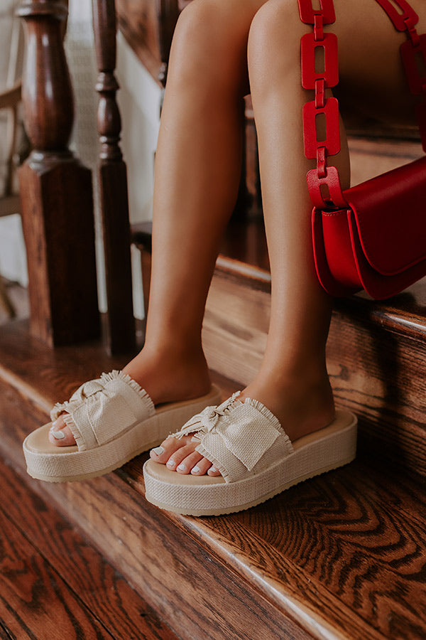 The Itzel Raffia Woven Sandal