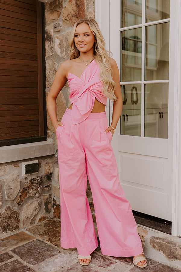 Chic Statement High Waist Wide Leg Pants   