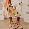 The Kinsley Faux Leather Wedge in Pink Image - 1