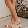 The Kinsley Faux Leather Wedge in Gold Image - 1