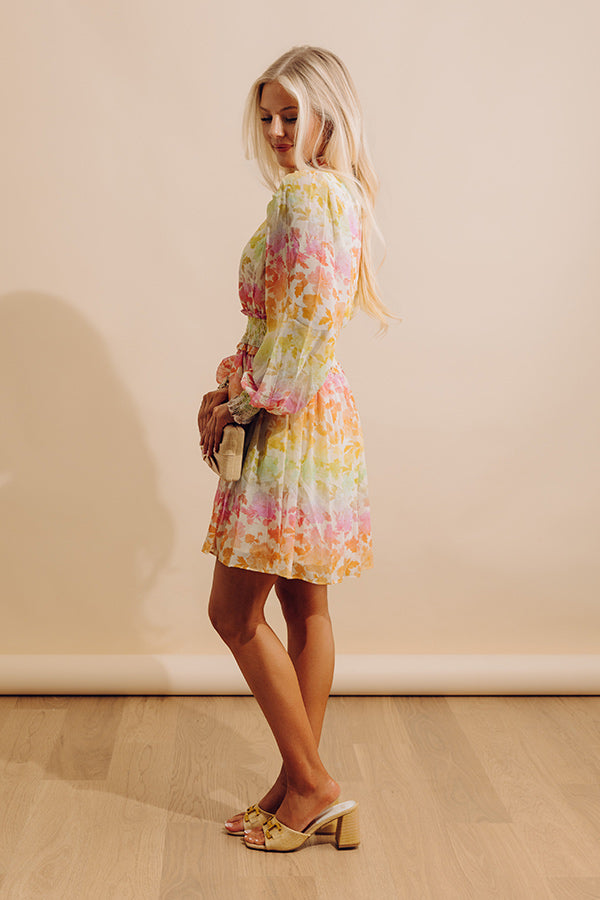 Whimsy And Wishes Floral Mini Dress Image - 2