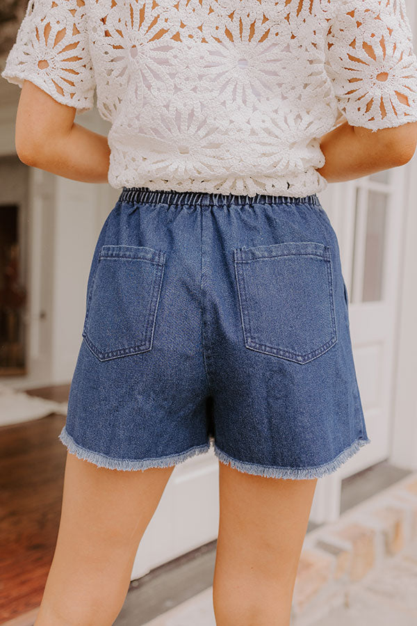 The Brielle High Waist Denim Skort