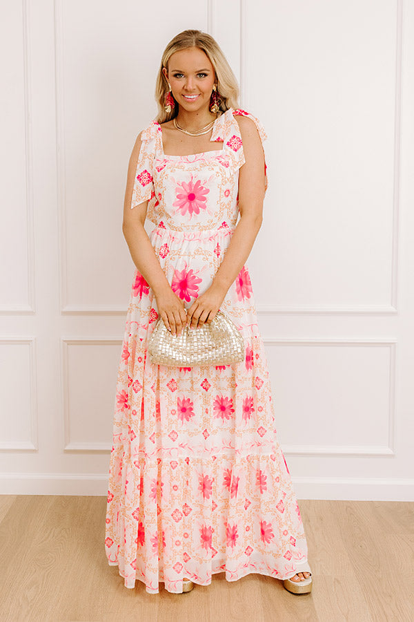 Garden Gala Floral Maxi Dress in Pink French Vanilla Pumpkin Patch Pretty Plaid Mini Dress 