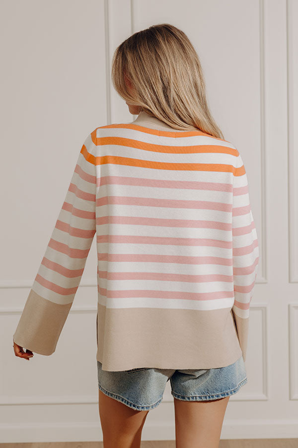 Sweet Smile Stripe Sweater Image - 4