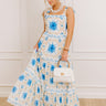  blue Garden Gala Floral Maxi Dress in Blue 