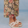 The Hailey Raffia Woven Sandal in Ivory Image - 1