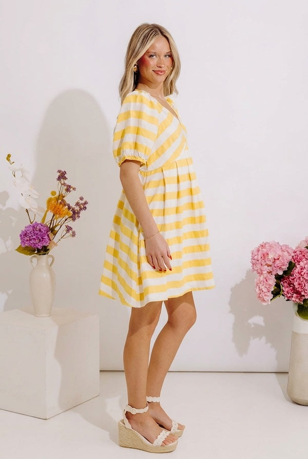 Snow Cones and Kisses Stripe Mini Dress Image - 2