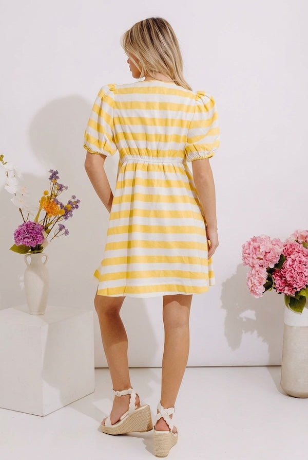 Snow Cones and Kisses Stripe Mini Dress Image - 3