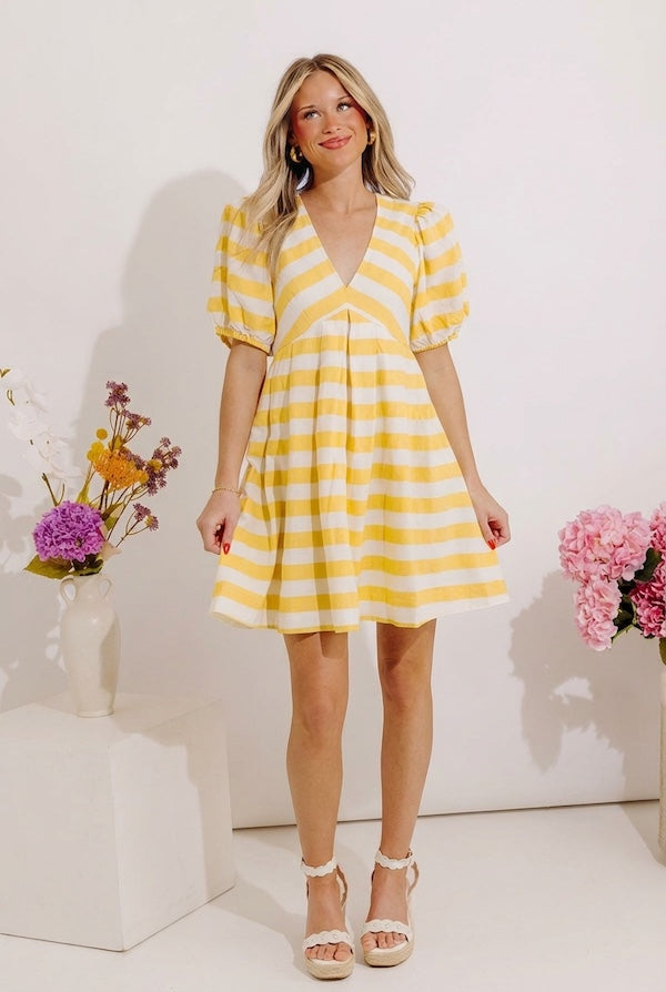 Snow Cones and Kisses Stripe Mini Dress Image - 4