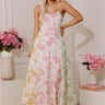 Loving Gaze Floral Color Block Maxi Dress Image - 1