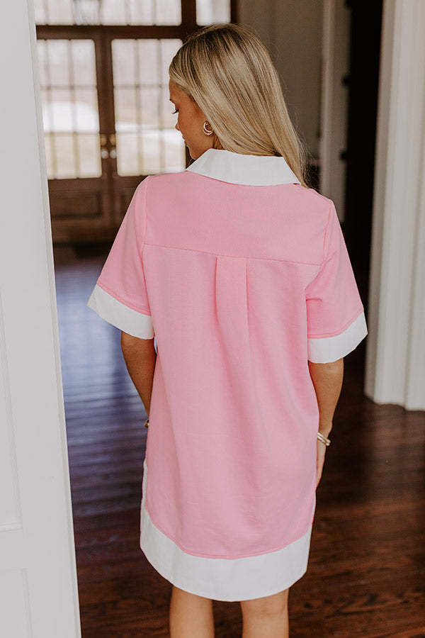 Country Club Brunch Mini Dress in Pink S / Pink Country Club Brunch Mini Dress in Pink S / Pink