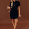 Vino On The Patio Knit Mini Dress in Black Image - 1