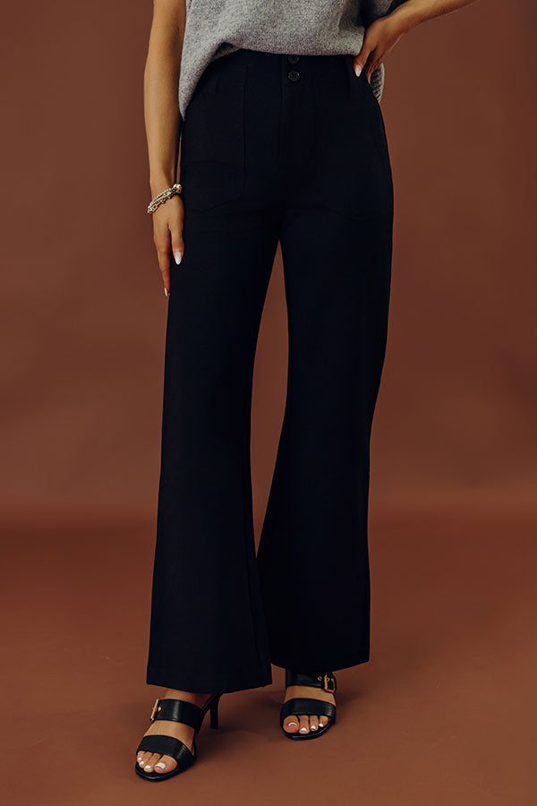 The Diana High Waist Wide Leg Pants in Black
