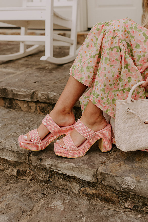 The Talia Woven Heel in Pink