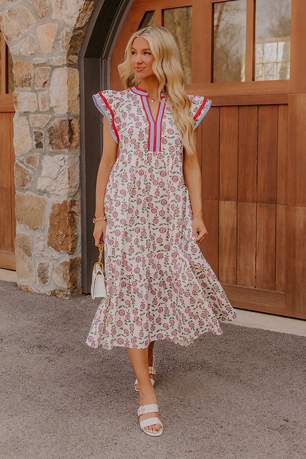 Picnic Ready Floral Midi Dress