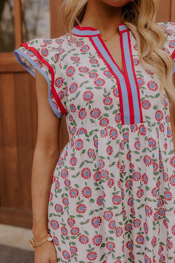 Picnic Ready Floral Midi Dress