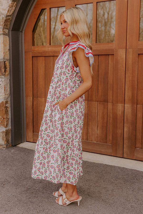 Picnic Ready Floral Midi Dress in Red – Impressions Online Boutique Picnic Ready Floral Midi Dress in Red – Impressions Online Boutique