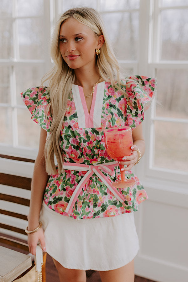 Rose Garden Dreaming Peplum Top