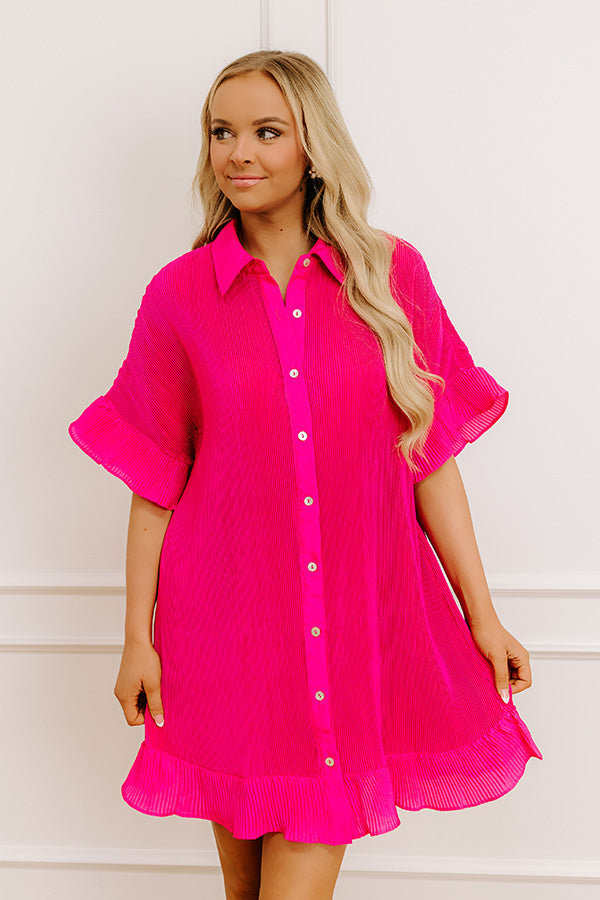 Social Club Chic Pleated Mini Dress in Hot Pink Impressions Online Boutique Social Club Chic Pleated Mini Dress in Hot Pink Impressions Online Boutique