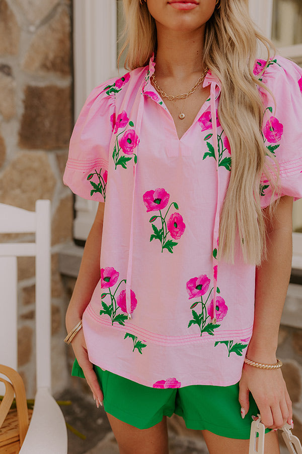 Peony Path Floral Top