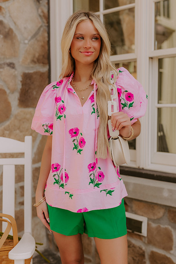 Peony Path Floral Top