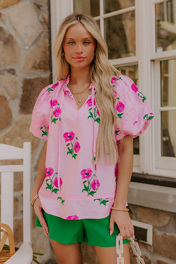 Peony Path Floral Top