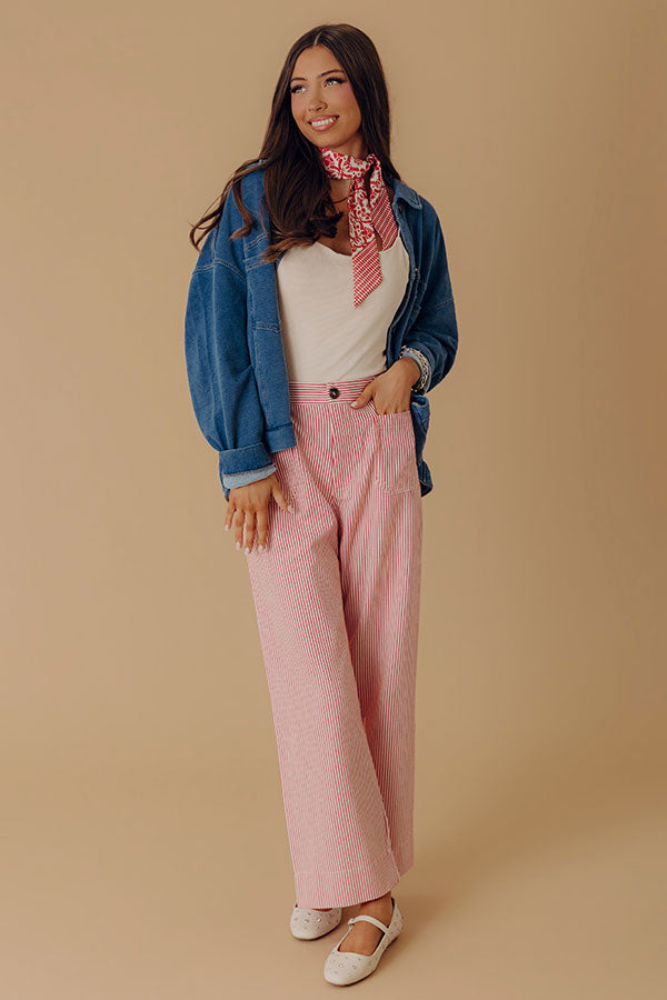 The Millie High Waist Stripe Wide Leg Jean