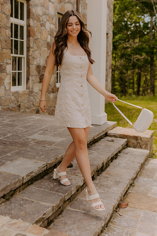 Central Park Chic Embroidered Mini Dress Image - 1