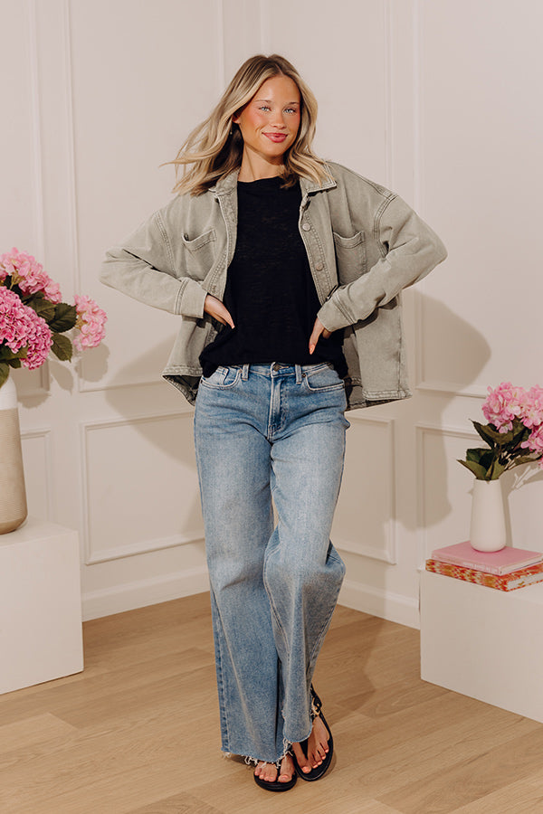 Casual Couture Knit Tee in Black Image - 3