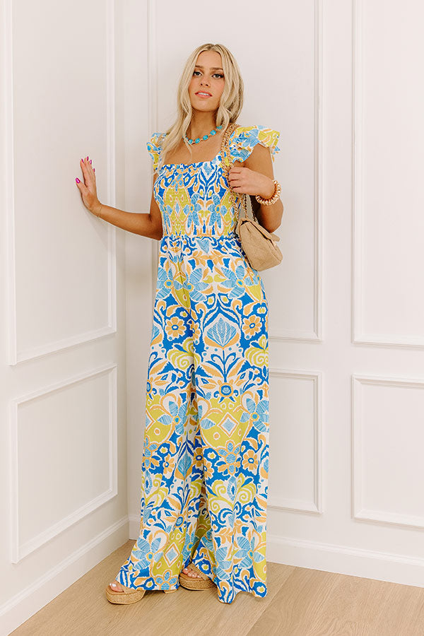 Margaritas Please Wide Leg Jumpsuit denim light wash The Katherine Denim Sandal in Light Wash 