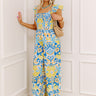  ocean-blue Margaritas Please Wide Leg Jumpsuit 