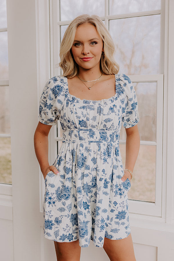 Floral Daydream Denim Romper