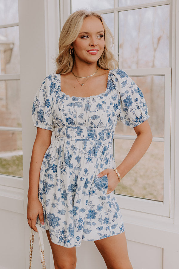 Floral Daydream Denim Romper