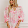Garden Serenade Floral Top in Pink Image - 1