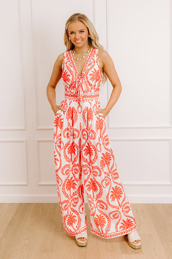 Palm Trees and Prosecco Wide Leg Jumpsuit yellow Shy Smile Necklace 