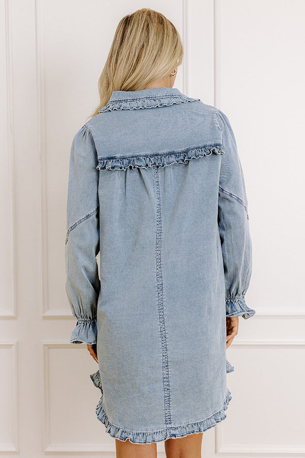 Pastry Shop Cutie Denim Mini Dress