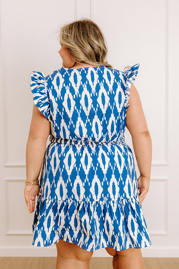 Mediterranean Dream Mini Dress Curves 2XL / royal-blue Mediterranean Dream Mini Dress Curves 2XL / royal-blue