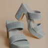 Gem Woven Platform Heel in Light Blue Image - 1